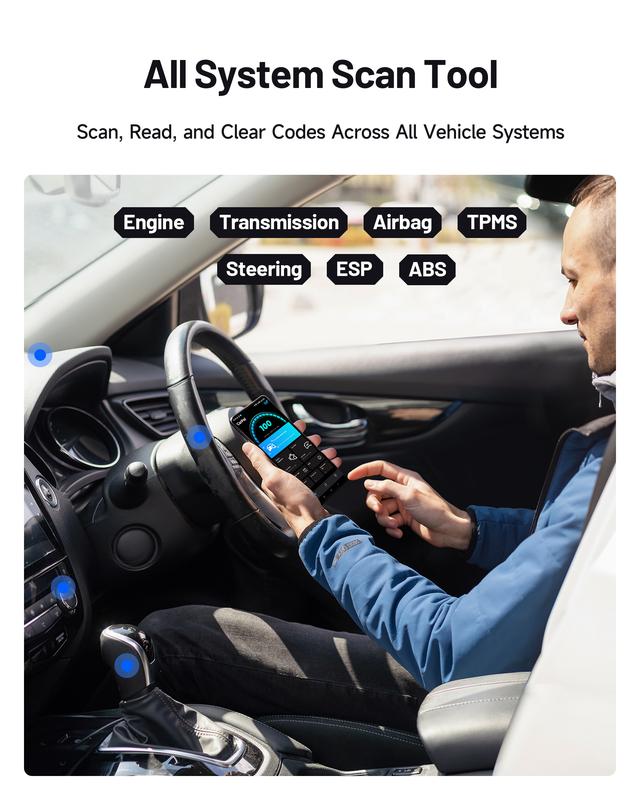 Bluetooth Car Diagnostic Scanner for Engine & Vehicle Checks